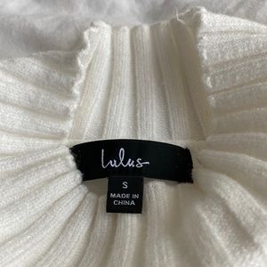 Lulu’s white sweater dress